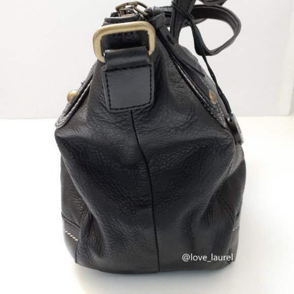 The Sak Iris Black Pebbled Leather Tote Bag - Picture 9 of 16